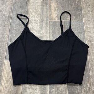 Mono B Ribbed Long‎ Line Black Sports Bra Size Small